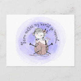 Yarn Makes My World Vykort