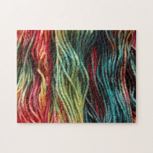 Yarn Red Grönt Gult, vacker Pussel
