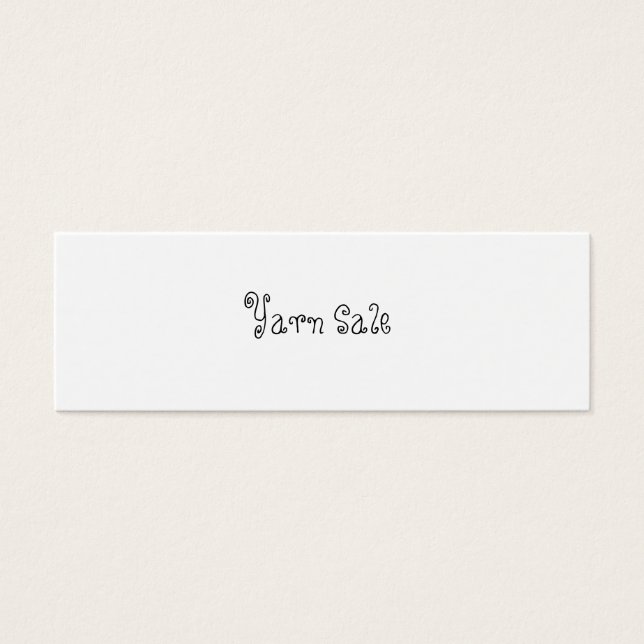 Yarn Sale Litet Visitkort (Framsidan)