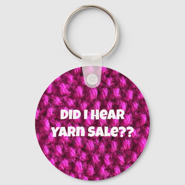 Yarn Sale Rosa Sticka Photo Kärlek Knitting Nyckelring (Framsida)