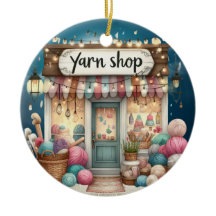 YARN Shop Ceramic Ornament