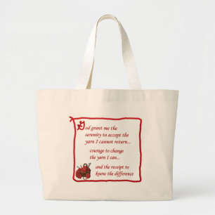 Yarnaholic totebag jumbo tygkasse