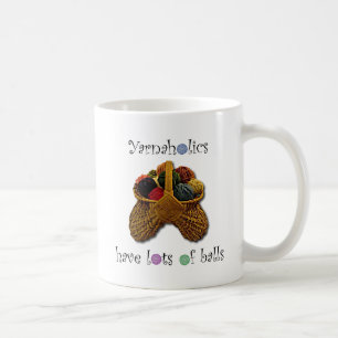 Yarnaholics har raddabollar kaffemugg