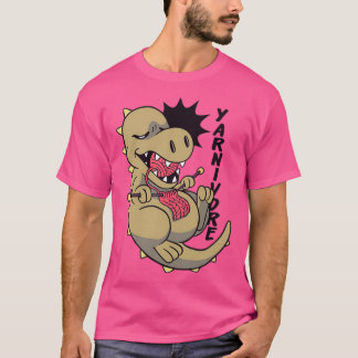 Yarnivar Dinosaur Funny Gift for Knitters amp Cro T Shirt