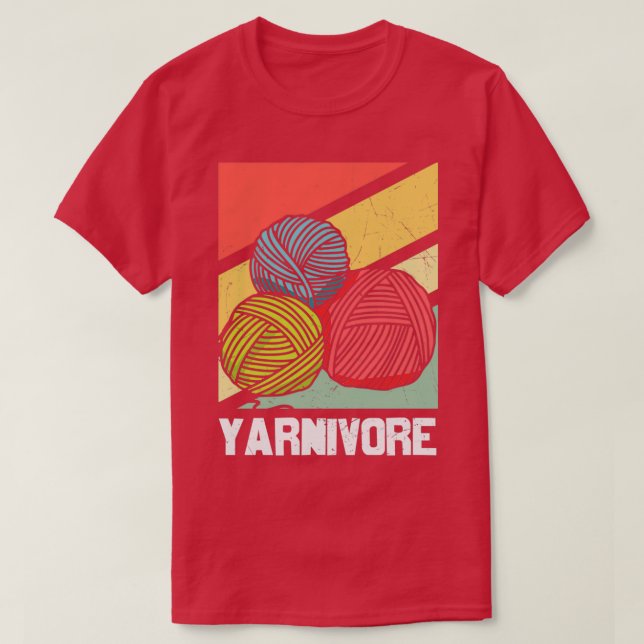 Yarnivore Knitting Design for Knitters  T Shirt (Design framsida)