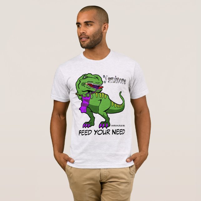Yarnivore Yarnivaurus Rex Tee Shirt (Hel framsida)