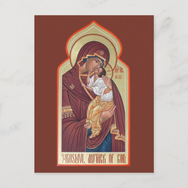 Yaroslavl Mor av Guds Prayer Card Vykort (Framsida)