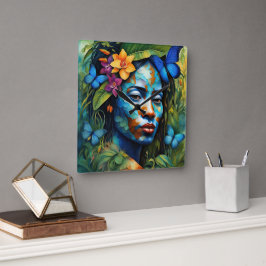 "Yarumi" Orchid Spirit - Kvinnor i Amazonas Fyrkantig Klocka