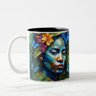 "Yarumi" Orchid Spirit - Kvinnor i Amazonas Två-Tonad Mugg