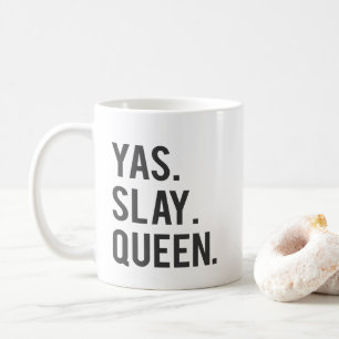 Yas dräpar drottningtrycket kaffemugg