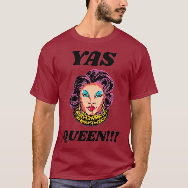 Yas Queen Drag All Star T Shirt (Framsida)