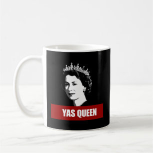 Yas Queen Elizabeth Ii English British Krona Rolig Kaffemugg