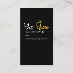 Yas Queen Funny Meme Quote Visitkort