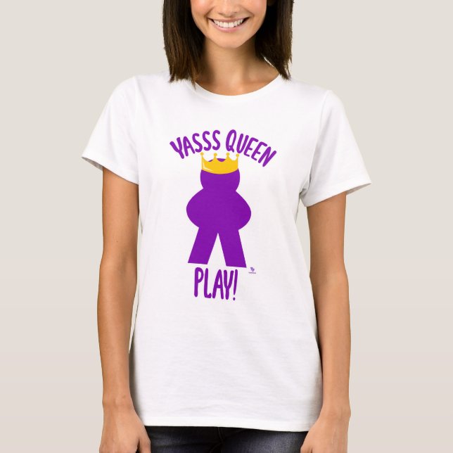 Yas Queen Play-spelets speldesign T Shirt (Framsida)