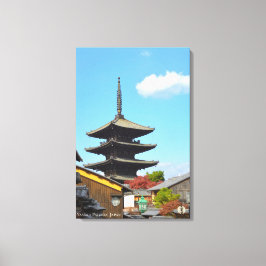 Yasaka Pagoda övervakande Kyoto Japan Tempels Canvastryck