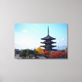 Yasaka Pagoda övervakar Kyoto Japan Tempeln Canvastryck
