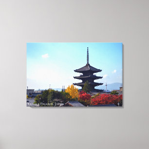 Yasaka Pagoda övervakar Kyoto Japan Tempeln Canvastryck