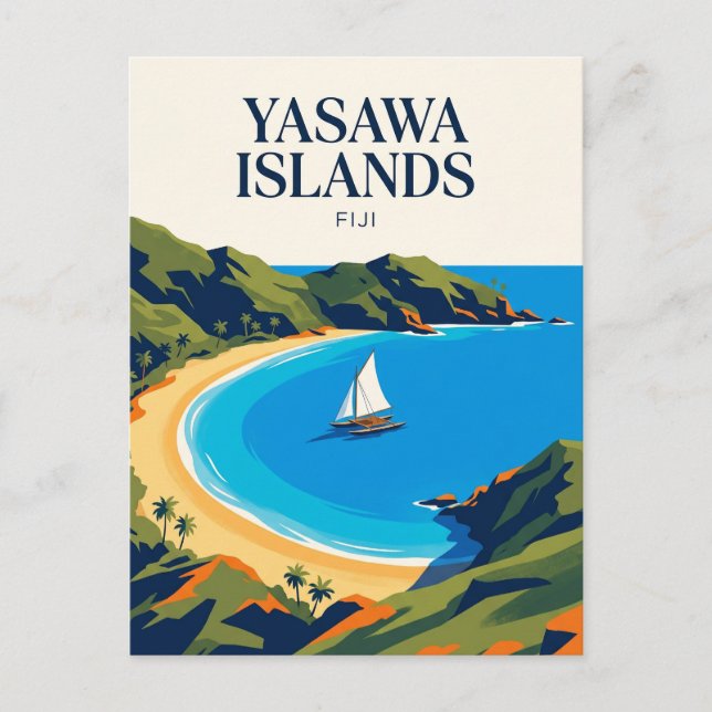 Yasawaöarna Fiji Vykort (Framsida)