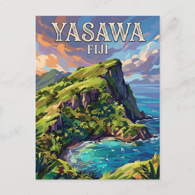 Yasawaöarna Fiji Vykort (Framsida)