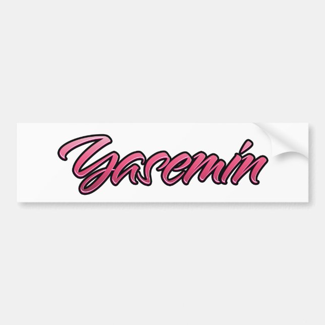Yasemin faded rosa Aufkleber Sticker Bildekal (Framsidan)