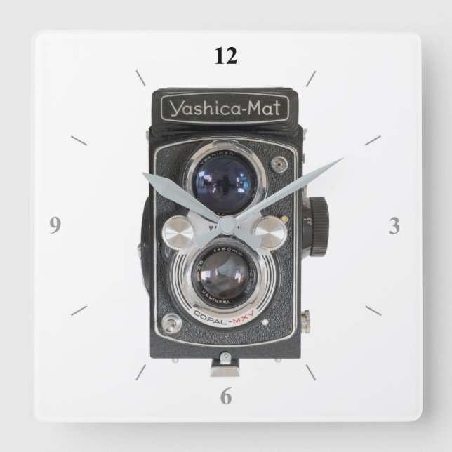 Yashica-Mat Fyrkantig Klocka (Framsida)
