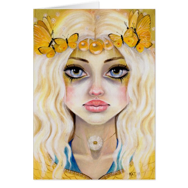 Yasi, Gult drottningen Hälsningskort (Framsidan)