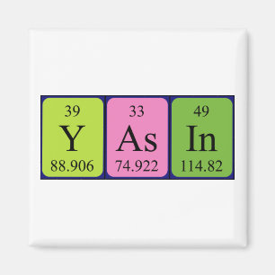 Yasin Periodisk bord namn magnet