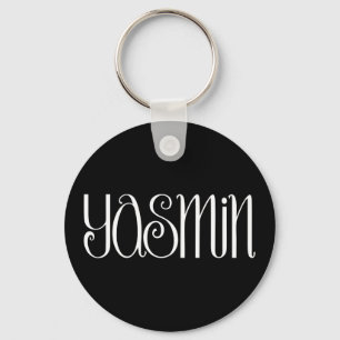 Yasmin vit nyckelring
