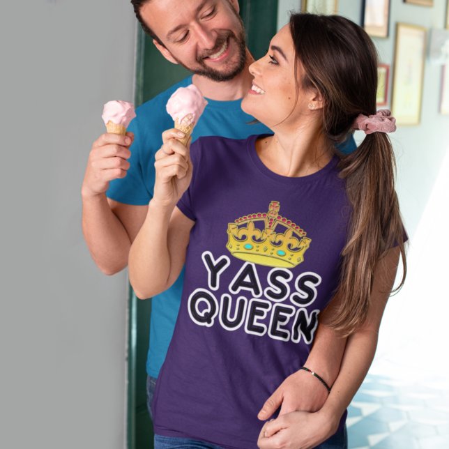 Yass Queen Guld Krona Princess Yas Kween Mörk T Shirt (Skapare uppladdad)