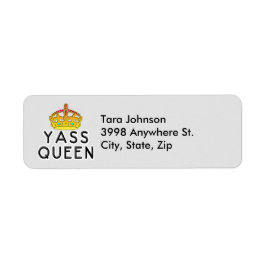 Yass Queen, Yas Kween, du är Chef, ZFJG Returadress Etikett