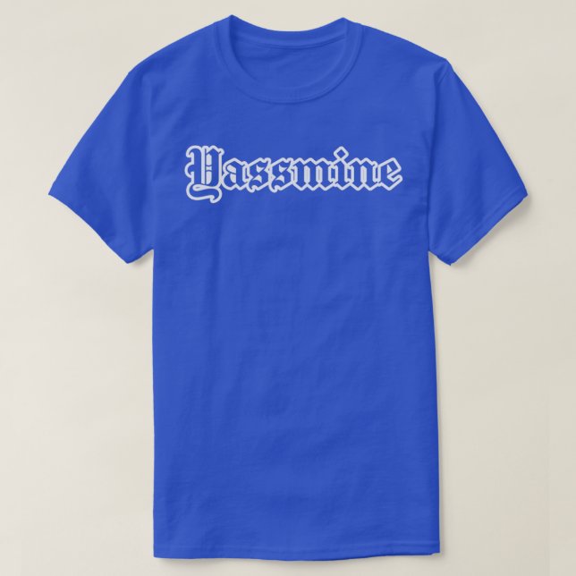 Yassmine namn calligraphy t shirt (Design framsida)