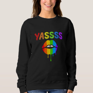 Yasss Lesbisk Gay HBTQ Månad för stolthet Rättighe T Shirt