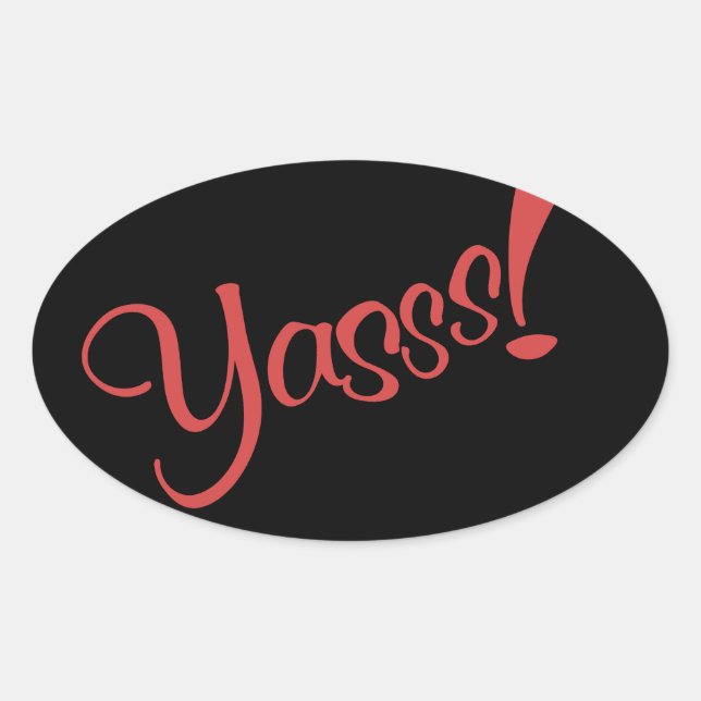 YASSSS OVALT KLISTERMÄRKE (Framsida)