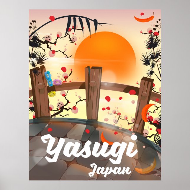 Yasugi Japans Blommar Poster (Framsidan)