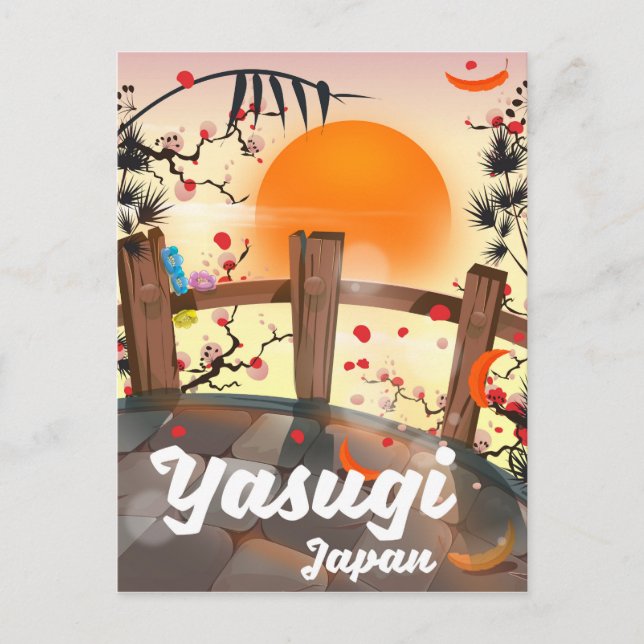 Yasugi Japans Blommar Vykort (Framsida)