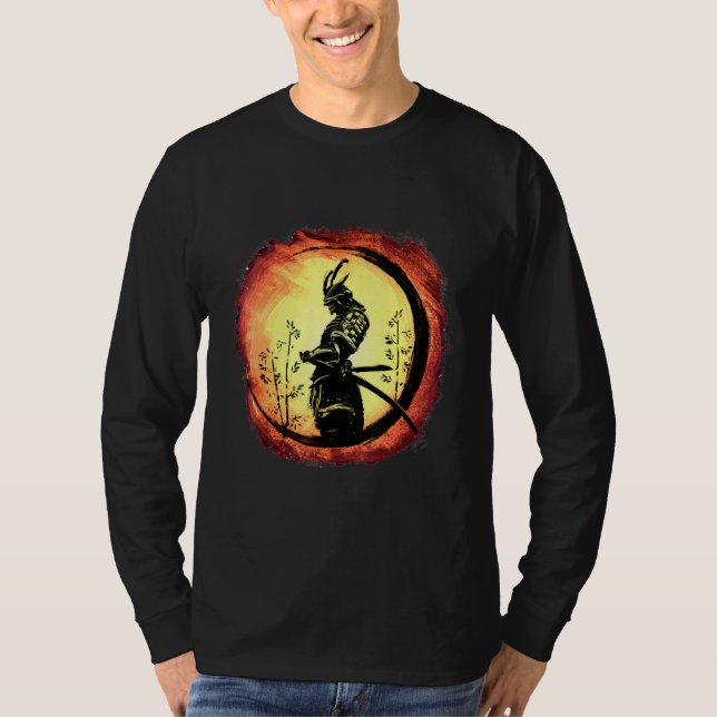 Yasuke Black Japanska Samurai Bushido Warrior Japa T Shirt (Framsida)