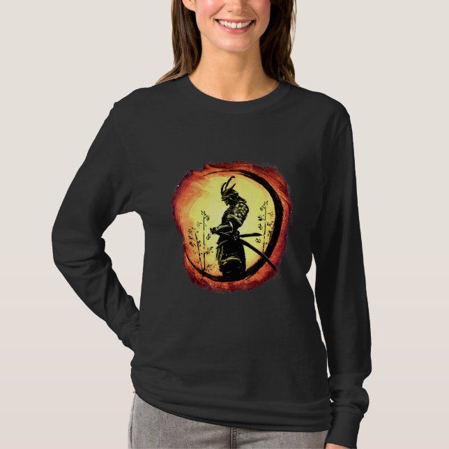 Yasuke Black Japanska Samurai Bushido Warrior Japa T Shirt (Framsida)