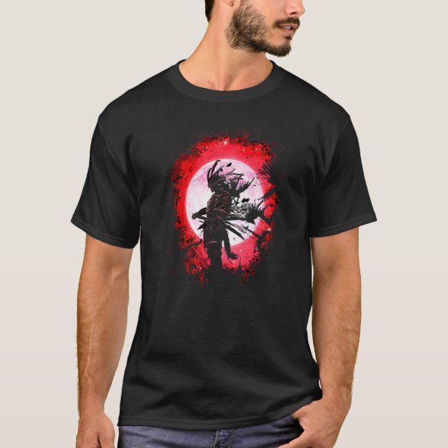 Yasuke Black Japanska Samurai Bushido Warrior Kata T Shirt (Framsida)