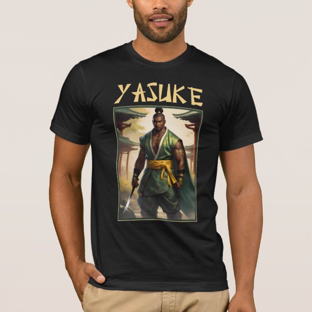 Yasuke Martial Arts Samurai Art T Shirt (Framsida)