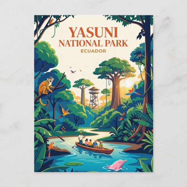 Yasuni nationalpark Ecuador Vykort (Framsida)