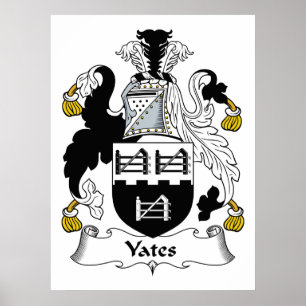 Yates familjvapensköld poster