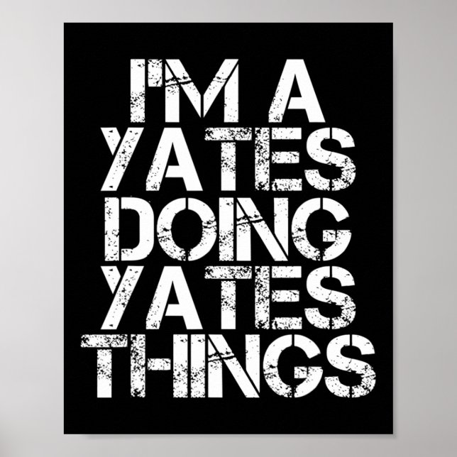 Yates Funny Surname Family Tree Birthday Reunion G Poster (Framsidan)