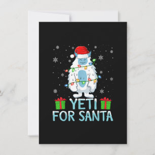 Yati for Santa Julafton Ljus Yeti jul Inbjudningar