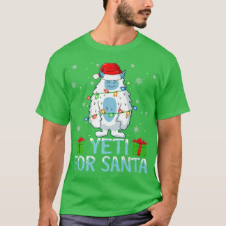 Yati for Santa Julafton Ljus Yeti jul T Shirt