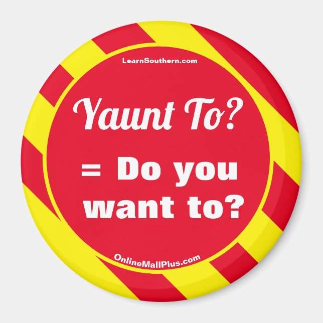 Yaunt till? = Vill du? Magnet (Framsidan)