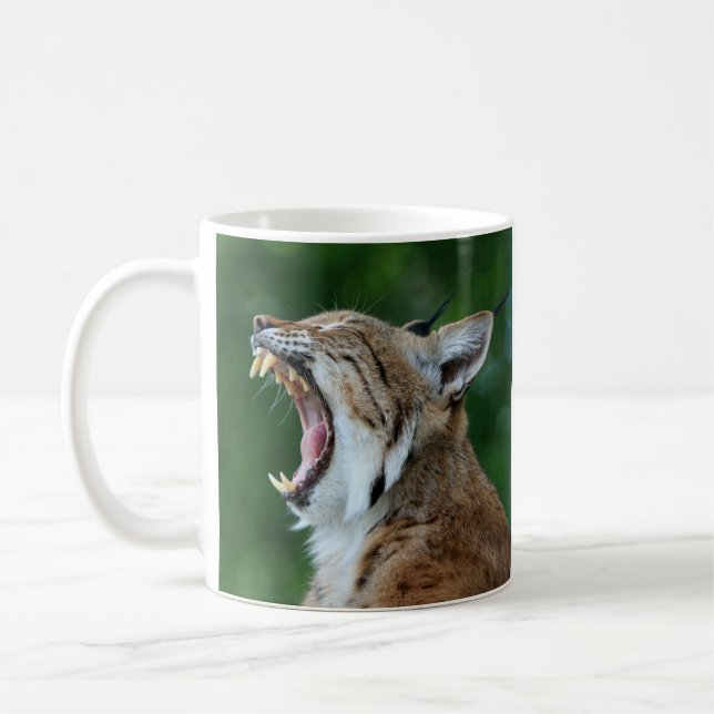 Yawning Bobcat Kaffemugg (Vänster)