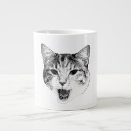 Yawning Cat – Maximum Drama Jumbo Mugg