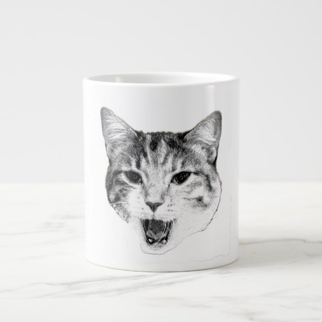 Yawning Cat – Maximum Drama Jumbo Mugg (Framsidan)