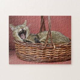 Yawning Cat Puzzle Pussel