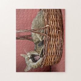 Yawning Cat Puzzle Pussel